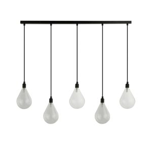 HOME DELUXE Hanglamp van glas CELIA Transparant – 5-lichts HOME DELUXE Hanglamp van glas CELIA Transparant – 5-lichts