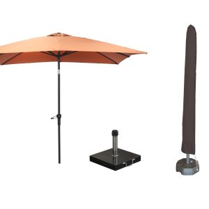 Garden Impressions Lotus parasolset 250×250 koper met voet en hoes Garden Impressions Lotus parasolset 250×250 koper met voet en hoes