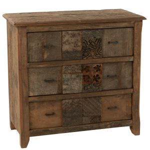 J-Line kast Verouderd – hout – bruin