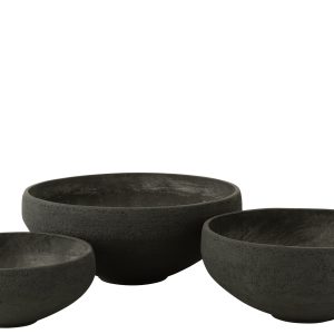 J-Line schaal Vezelklei – keramiek – zwart – 3 stuks – Ø 69.5 cm J-Line schaal Vezelklei – keramiek – zwart – 3 stuks – Ø 69.5 cm