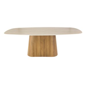 Giga Living Eettafel Romano – Deens Ovaal Travertin Keramiek – 215cm