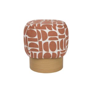 Housecraft Living Cyril Poef/ Krukje Vierkant Terra Rood Housecraft Living Cyril Poef/ Krukje Vierkant Terra Rood