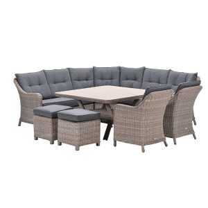 Garden Impressions lounge dining set Nova mystic grey – 8-delig