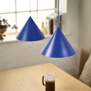 Frandsen hanglamp Benjamin – blauw – 30x30x22,3cm