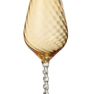 J-Line wijnglas Gestreept – glas – bruin
