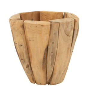 J-Line bloempot Jack Teak – hout – naturel – small – Ø 30 cm J-Line bloempot Jack Teak – hout – naturel – small – Ø 30 cm