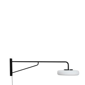 Hübsch wandlamp Sway – glas/ijzer – 120x30xh28cm