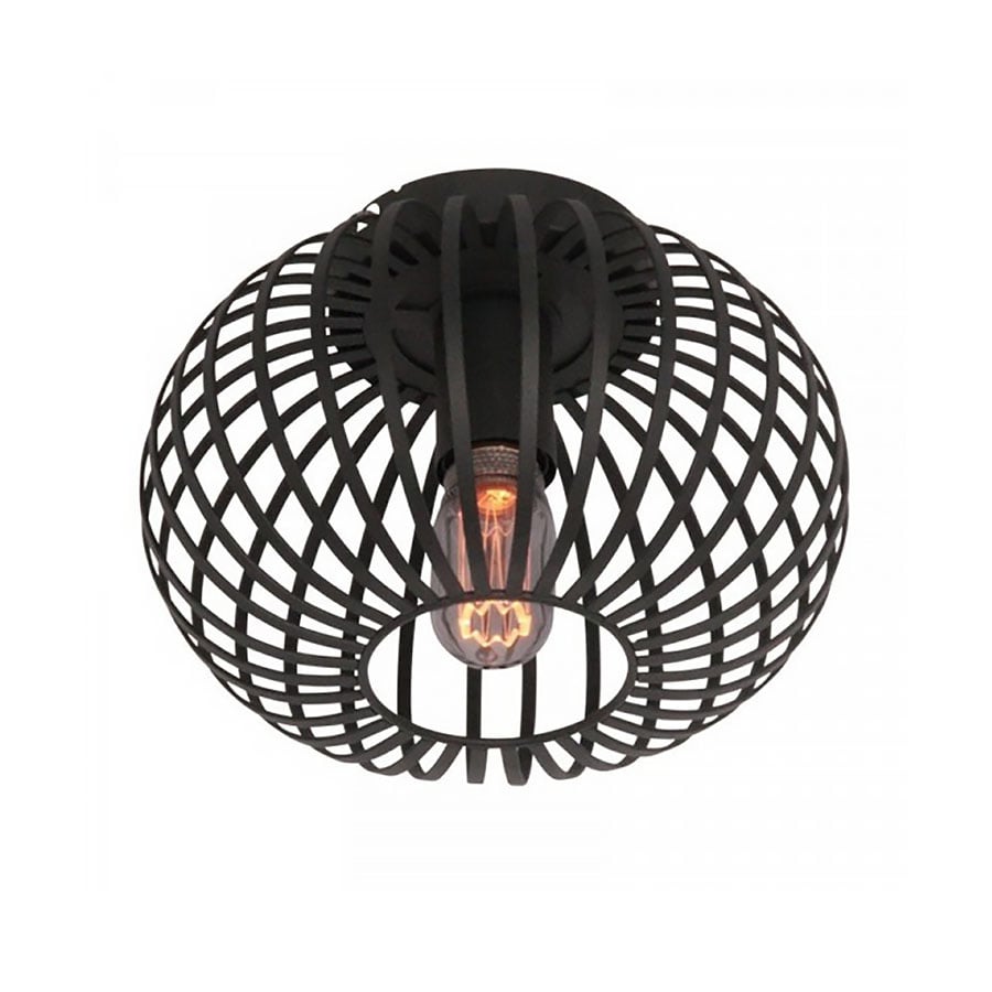 Freelight plafondlamp Aglio - 1 lichts - 25 x 18 cm - zwart