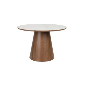 Housecraft Living Almira Eettafel Rond 115 cm Hout/ Marmerlook Walnoot Housecraft Living Almira Eettafel Rond 115 cm Hout/ Marmerlook Walnoot
