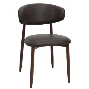 Giga Meubel Eetkamerstoel Alexia – Donkerbruin/Walnoot – PU Leer – Set Giga Meubel Eetkamerstoel Alexia – Donkerbruin/Walnoot – PU Leer – Set