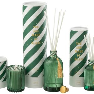 J-Line geurstokjes Magic – Elwood – glas – wit/groen – large J-Line geurstokjes Magic – Elwood – glas – wit/groen – large