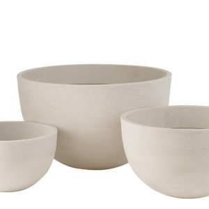 J-Line bloempot Rond Laag – keramiek – wit – 3 stuks – Ø 60 cm J-Line bloempot Rond Laag – keramiek – wit – 3 stuks – Ø 60 cm