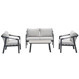 Garden Impressions Loungeset Milou 4-delig – donker grijs Garden Impressions Loungeset Milou 4-delig – donker grijs