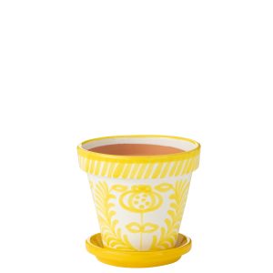 J-Line bloempot Granada Handmade + Painted – keramiek – geel – medium J-Line bloempot Granada Handmade + Painted – keramiek – geel – medium