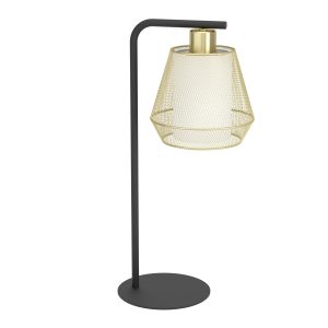 EGLO tafellamp Ciudadela – e27 – 50 cm – zwart/goud/wit – textiel EGLO tafellamp Ciudadela – e27 – 50 cm – zwart/goud/wit – textiel