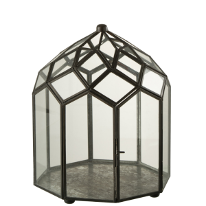 J-Line terrarium – glas/metaal – zwart – medium – Ø 25 cm J-Line terrarium – glas/metaal – zwart – medium – Ø 25 cm
