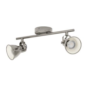 EGLO spot Seras – gu10 – 2 lichts – 37 cm – grijs/crème EGLO spot Seras – gu10 – 2 lichts – 37 cm – grijs/crème