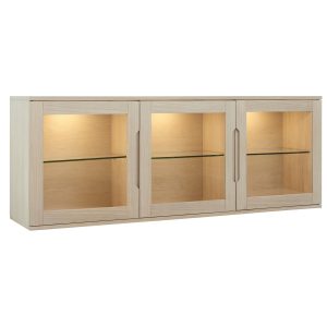 Furnhouse 3-deurs wandkast Kerteminde – Witte olie – MDF, Eikenfineer,