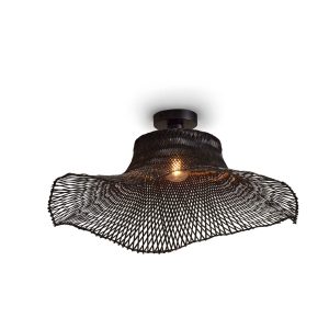 GOOD&MOJO plafonnière Ibiza – zwart – Ø65cm GOOD&MOJO plafonnière Ibiza – zwart – Ø65cm