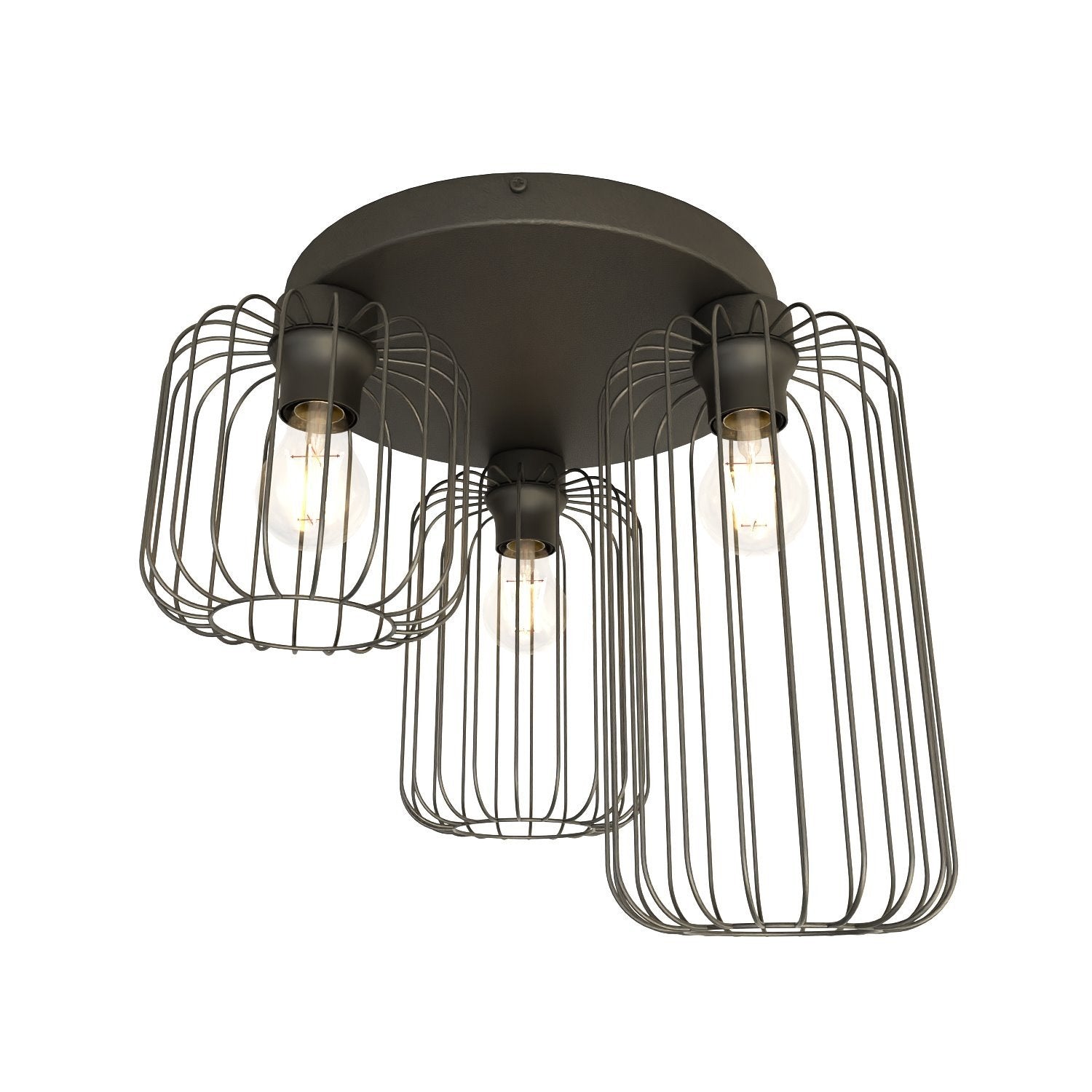 Emibig plafondlamp Barn - 3 lichts - 30 x 35 cm - zwart