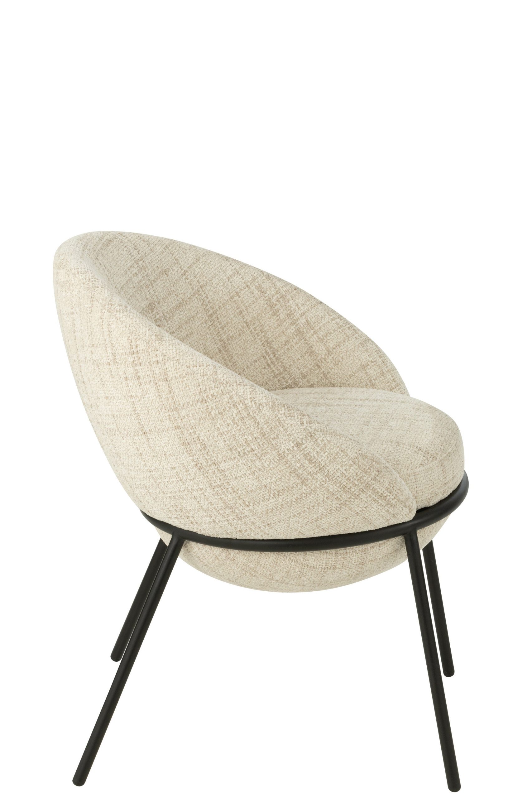 J-Line stoel - ijzer - beige/zwart