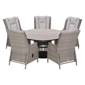Garden Impressions Tuinset Marbella 6-delig – Annie tuintafel Ø148 cm