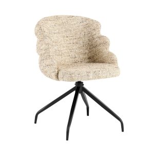 Giga Meubel Eetkamerstoel Claes – Taupe – Draaibaar – Set van 2 Giga Meubel Eetkamerstoel Claes – Taupe – Draaibaar – Set van 2