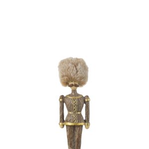 J-Line figuur Notenkraker Bont Hoed Glitter – polyresin – bruin – smal J-Line figuur Notenkraker Bont Hoed Glitter – polyresin – bruin – smal
