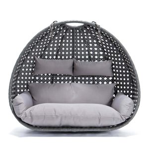 Home Deluxe Hangstoel TWIN Grijze Mand en Kussens Home Deluxe Hangstoel TWIN Grijze Mand en Kussens