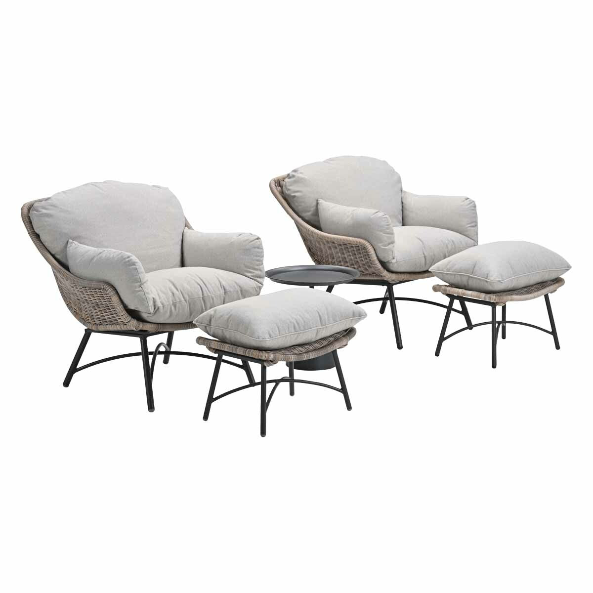 Garden Impressions loungestoelen Selene - Mati vintage willow - 3-deli