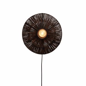 GOOD&MOJO wandlamp Iguazu – zwart – Ø40cm GOOD&MOJO wandlamp Iguazu – zwart – Ø40cm