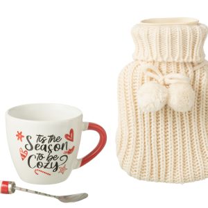 J-Line mok + lepel + warm waterkruik – keramiek – mix – giftbox J-Line mok + lepel + warm waterkruik – keramiek – mix – giftbox