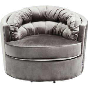 Kare Design Fauteuil Music Hall fluweel grijs
