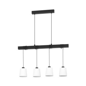 EGLO hanglamp Townshend 8 – e27 – 90 cm – zwart/wit EGLO hanglamp Townshend 8 – e27 – 90 cm – zwart/wit