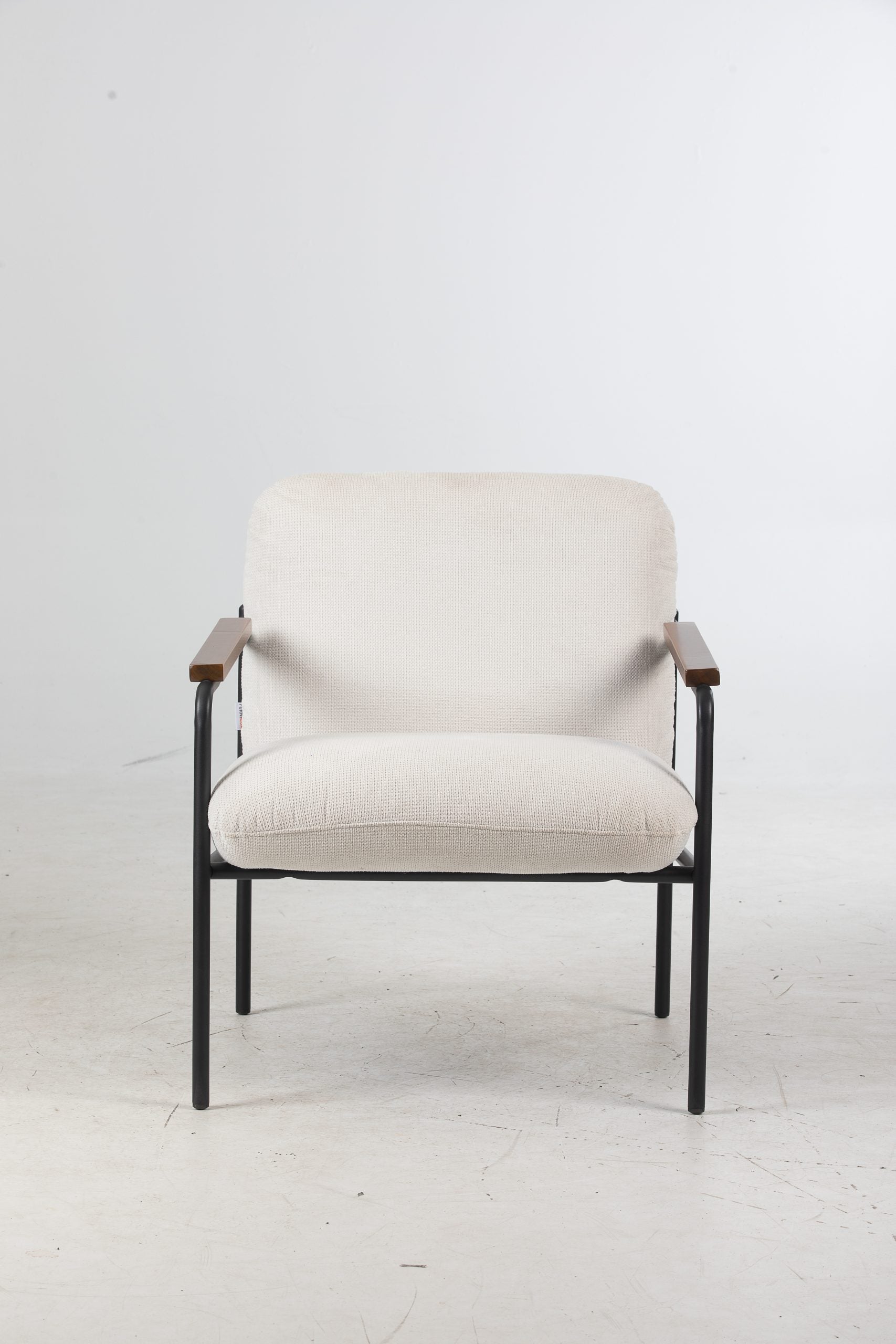 FurniLux Jara Lounge stoel - wit - 68.5x72.5x82 cm