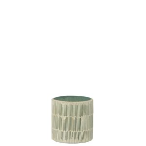 J-Line theelichthouder Mozaiek – glas – grijs – small – 2 stuks