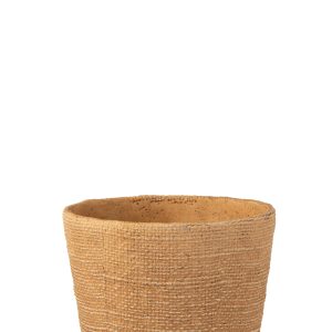 J-Line bloempot Bistro – cement – naturel – large – Ø 19 cm