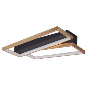 Highlight plafondlamp Helios – 2 lichts – 42.5 x 8 cm – zwart – mat go