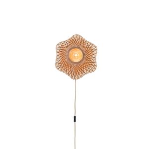 GOOD&MOJO wandlamp MADURA – bruin – Ø44cm