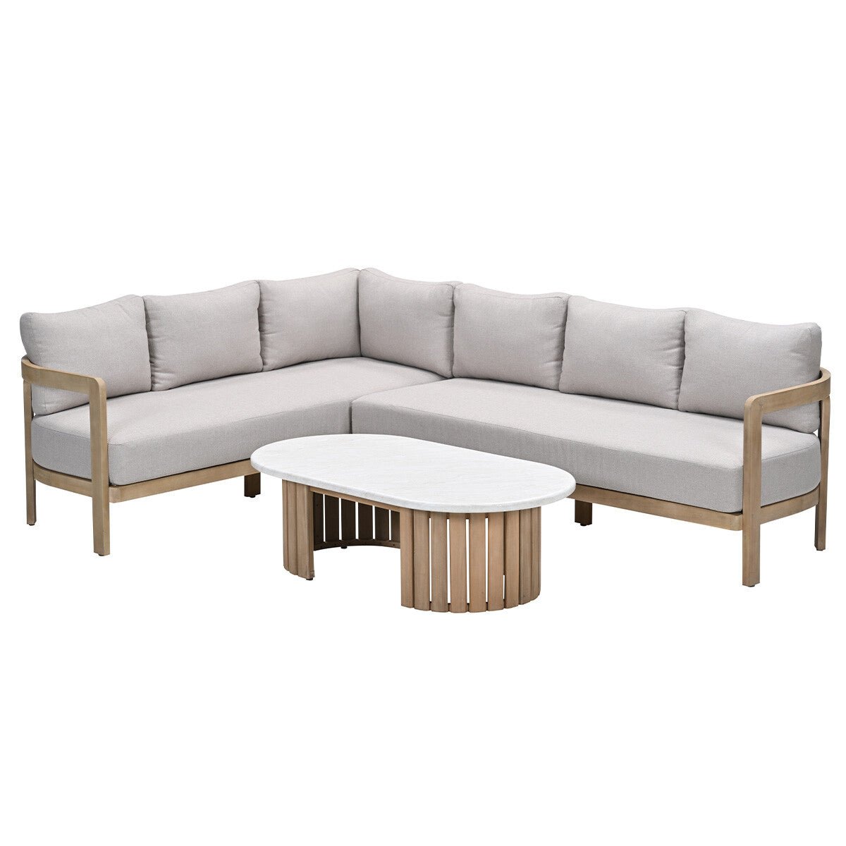Garden Impressions Loungeset Sirocco 3-delig links - acacia - grey san