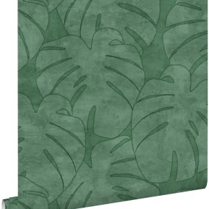 ESTAhome behang monstera bladeren donkergroen – 53 cm x 10.05 m – 1390 ESTAhome behang monstera bladeren donkergroen – 53 cm x 10.05 m – 1390