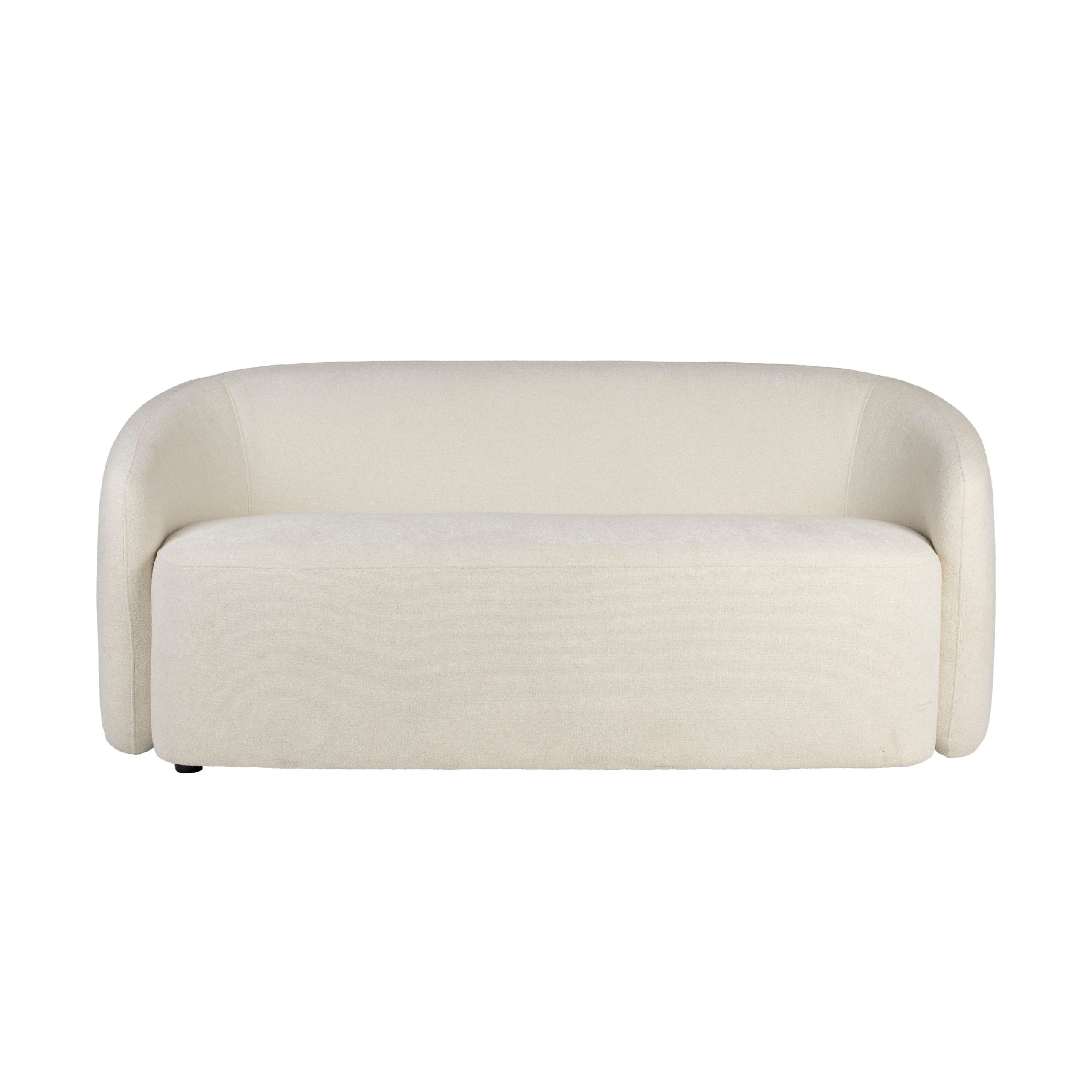 Housecraft Living Len Bank 3-zits Teddy stof Wit