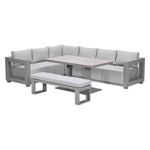 Garden Impressions Lounge dining set Berthill 6-delig – taupe Garden Impressions Lounge dining set Berthill 6-delig – taupe