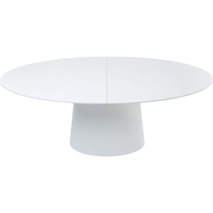 Kare Design Uitschuifbare eettafel Benvenuto ovaal mat wit