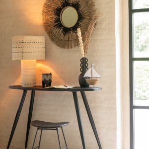 J-Line lamp Stippellijnen – zeegras – naturel/zwart