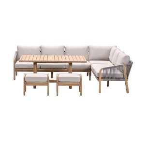 Garden Impressions lounge dining set Alora grey sand – 5-delig rechts Garden Impressions lounge dining set Alora grey sand – 5-delig rechts