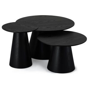 Furnhouse salontafel set Tango – Zwart – Ø 45/60/80 cm Furnhouse salontafel set Tango – Zwart – Ø 45/60/80 cm