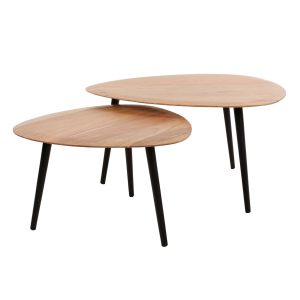 Giga Meubel Salontafel Driehoek – Acaciahout – Set van 2 – 80x80x40cm Giga Meubel Salontafel Driehoek – Acaciahout – Set van 2 – 80x80x40cm