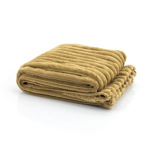 FurniLux Plaid wuzzy – BRUIN/BEIGE – 140x170cm