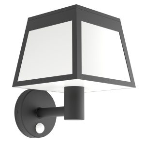 EGLO solar wandlamp buiten Altilia – led – 20 cm – zwart/wit